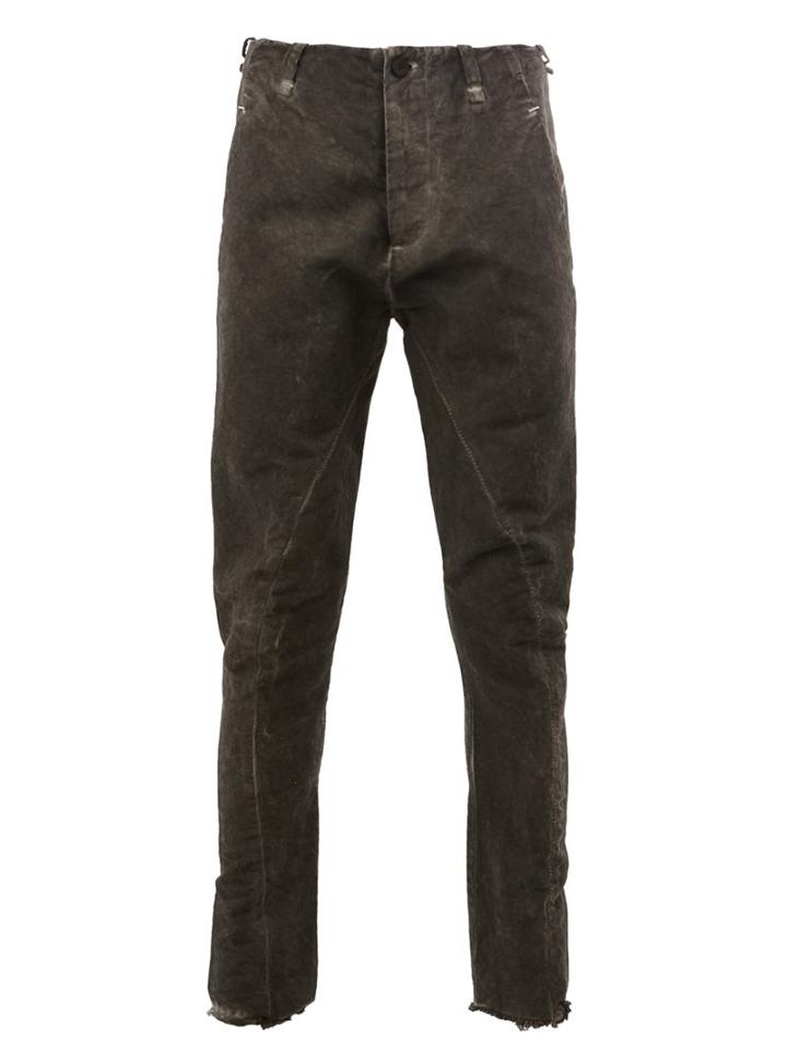 Masnada Stitch Detail Tapered Trousers, Men's, Size: 54, Grey, Cotton