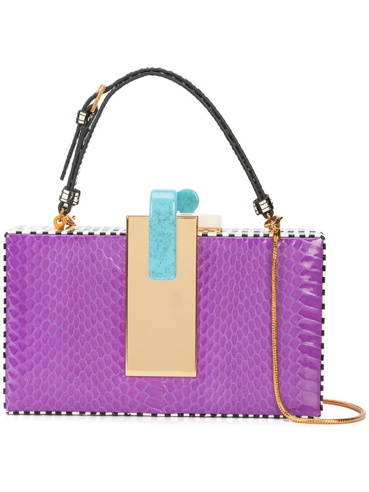 Tonya Hawkes Side Print Clutch - Pink & Purple