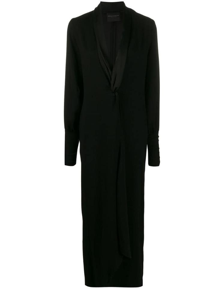 Erika Cavallini Draped Maxi Dress - Black