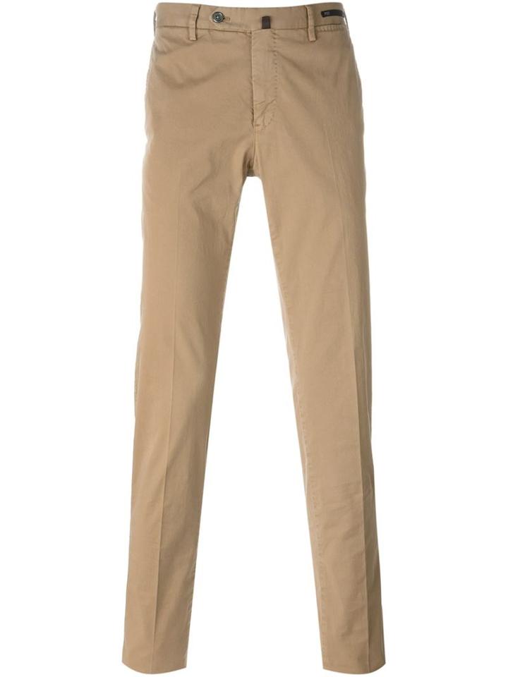 Pt01 Super Slim Fit Trousers, Men's, Size: 50, Nude/neutrals, Cotton/spandex/elastane