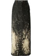 Jean Paul Gaultier Vintage 'jpg' Bleached Denim Skirt, Women's, Size: Small, Grey