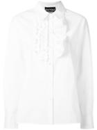 Boutique Moschino - Ruffled Trim Shirt - Women - Cotton/other Fibers - 42, Women's, White, Cotton/other Fibers