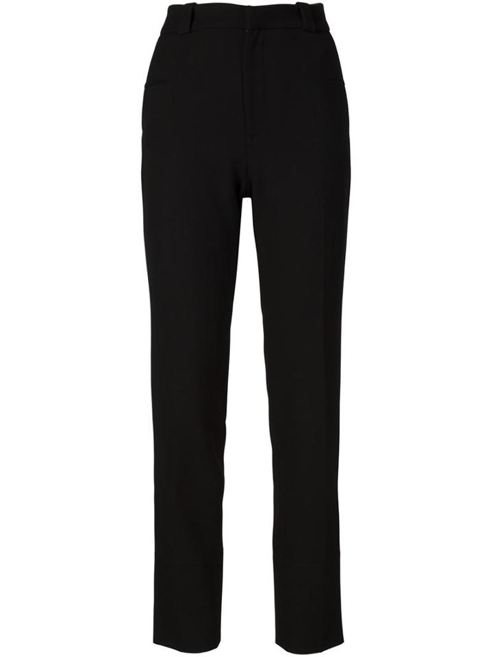 Roland Mouret Slim Fit Trousers, Women's, Size: 10, Black, Polyester/viscose/spandex/elastane/silk