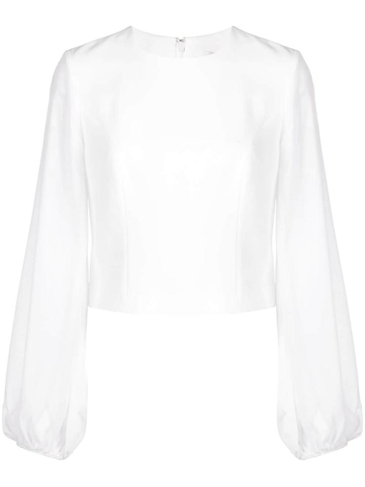 Cinq A Sept Bishop Sleeve Blouse - White