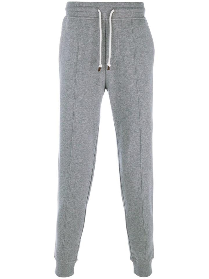 Brunello Cucinelli Panelled Joggers - Grey