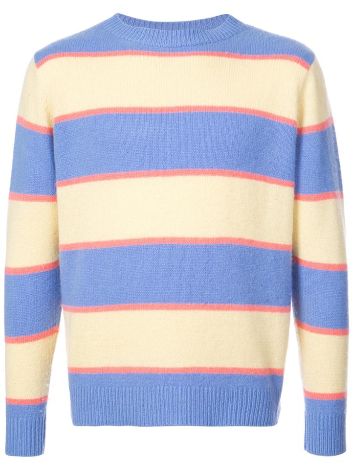 The Elder Statesman Super Stripe Jumper - Blue