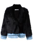 Ines & Marechal Fur Jacket, Women's, Size: 38, Black, Lamb Fur/lamb Skin