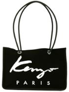 Kenzo - Kenzo Signature Tote - Women - Cotton/calf Leather/nylon - One Size, Women's, Black, Cotton/calf Leather/nylon