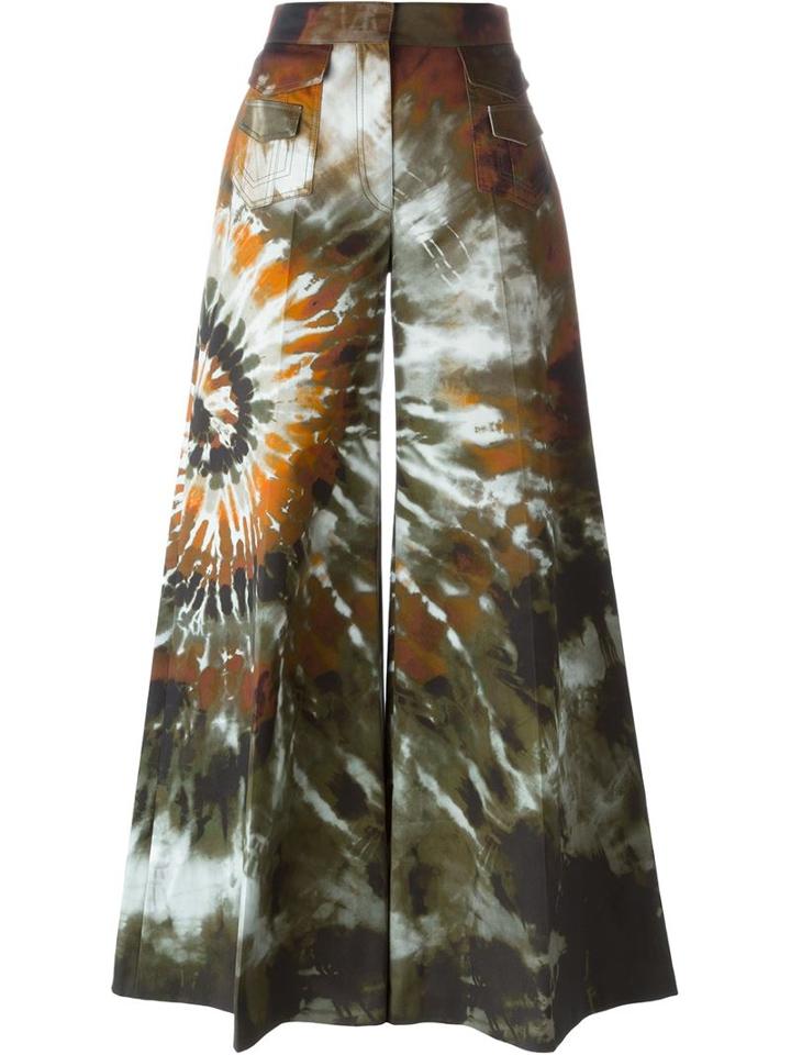 Valentino Abstract Print Palazzo Pants, Women's, Size: 42, Cotton/spandex/elastane