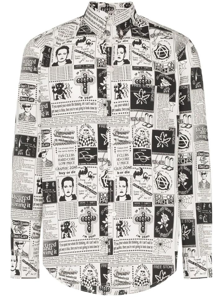 Ashley Williams Magazine Print Shirt - Black