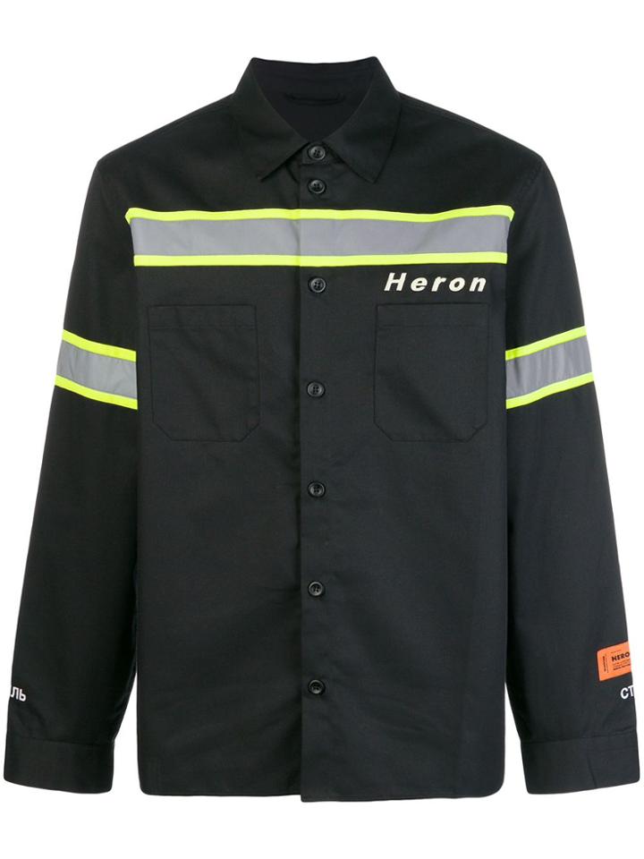 Heron Preston Reflective Panel Shirt - Black