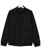 Marcelo Burlon County Of Milan Kids Teen Logo Bomber Jacket - Black