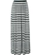 I'm Isola Marras Striped Maxi Skirt, Women's, Size: Large, Black, Spandex/elastane/viscose