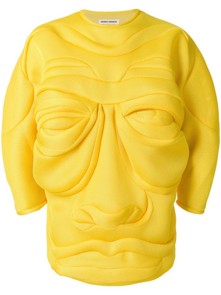 Henrik Vibskov Face Resembling Jumper - Yellow & Orange