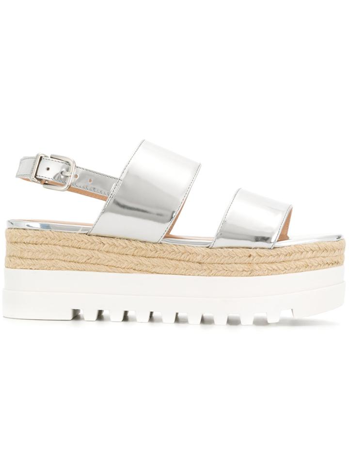 Liu Jo Flatform Sandals - Metallic
