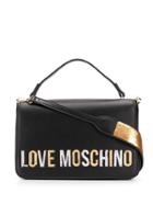 Love Moschino Laminated Logo Shoulder Bag - Black