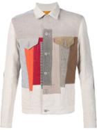 Junya Watanabe Comme Des Garçons Man Patchwork Jacket, Men's, Size: Medium, Nude/neutrals, Cotton/linen/flax