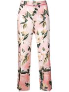 F.r.s For Restless Sleepers Cropped Floral Print Trousers - Pink