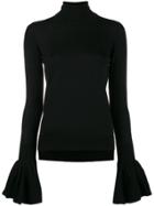 Adam Lippes Bell Sleeve Turtle-neck Sweater - Black