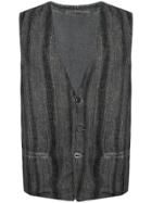 Transit Striped Waistcoat - Grey