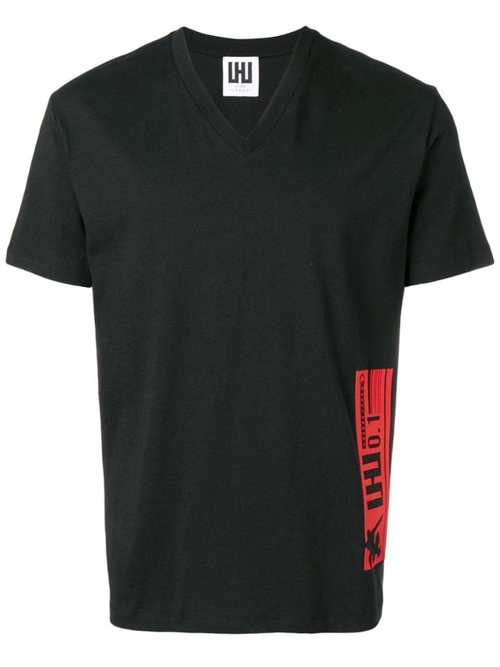 Les Hommes Urban Logo Patch T-shirt - Black