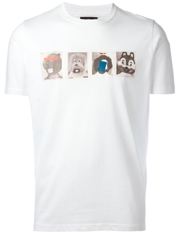 Ps By Paul Smith Multi-print T-shirt, Men's, Size: Xl, White, Organic Cotton