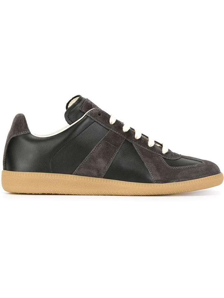 Maison Margiela Replica Sneakers, Men's, Size: 40, Black, Nappa Leather/suede/leather/rubber
