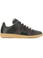 Maison Margiela Replica Sneakers, Men's, Size: 40, Black, Nappa Leather/suede/leather/rubber