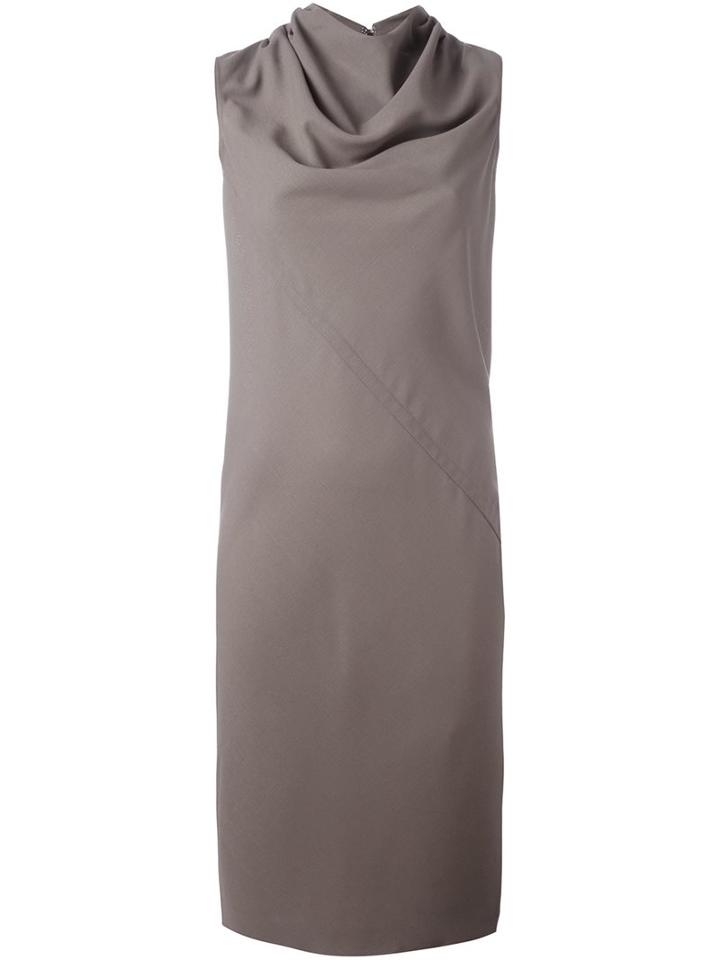 Rick Owens Draped Collar Shift Dress