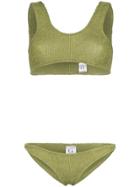 Hunza G Classic Crop Top Bikini - Green