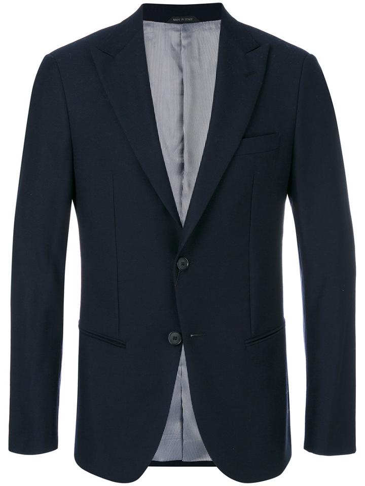 Giorgio Armani - Single Breasted Blazer - Men - Viscose/virgin Wool - 50, Blue, Viscose/virgin Wool