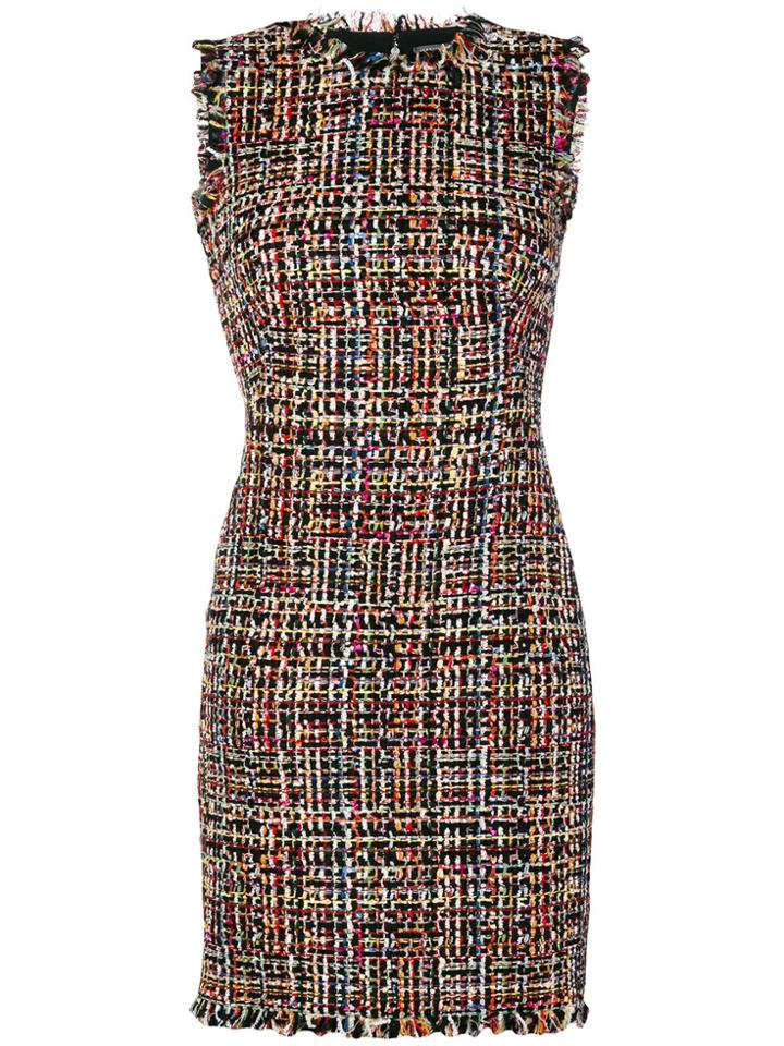 Alexander Mcqueen Wishing Tree Tweed Fitted Dress - Multicolour