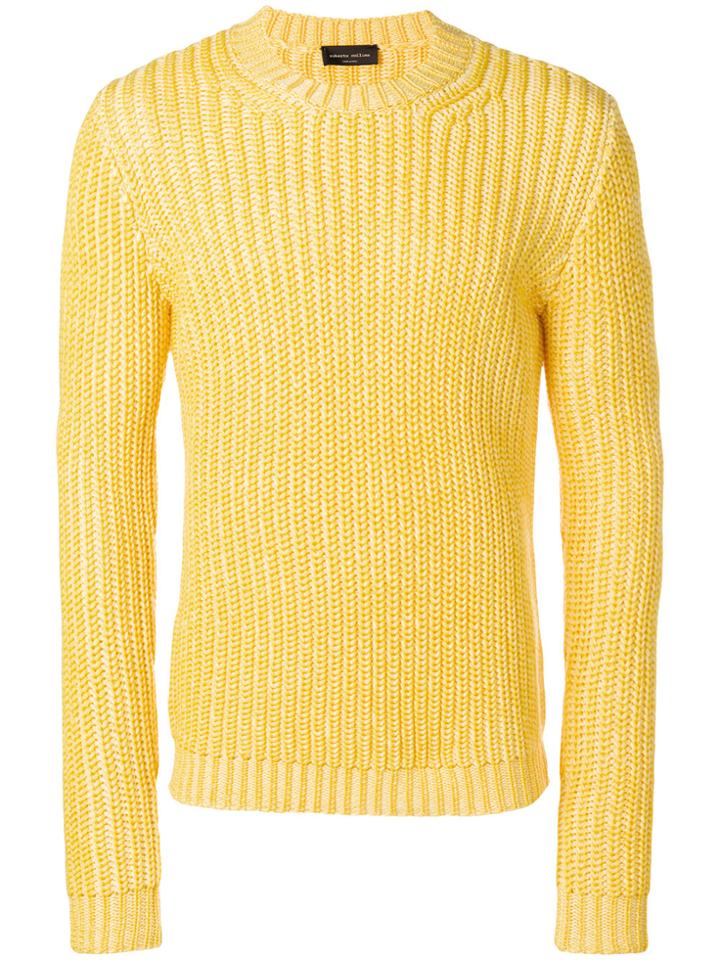 Roberto Collina Chunky Knit Jumper - Yellow & Orange