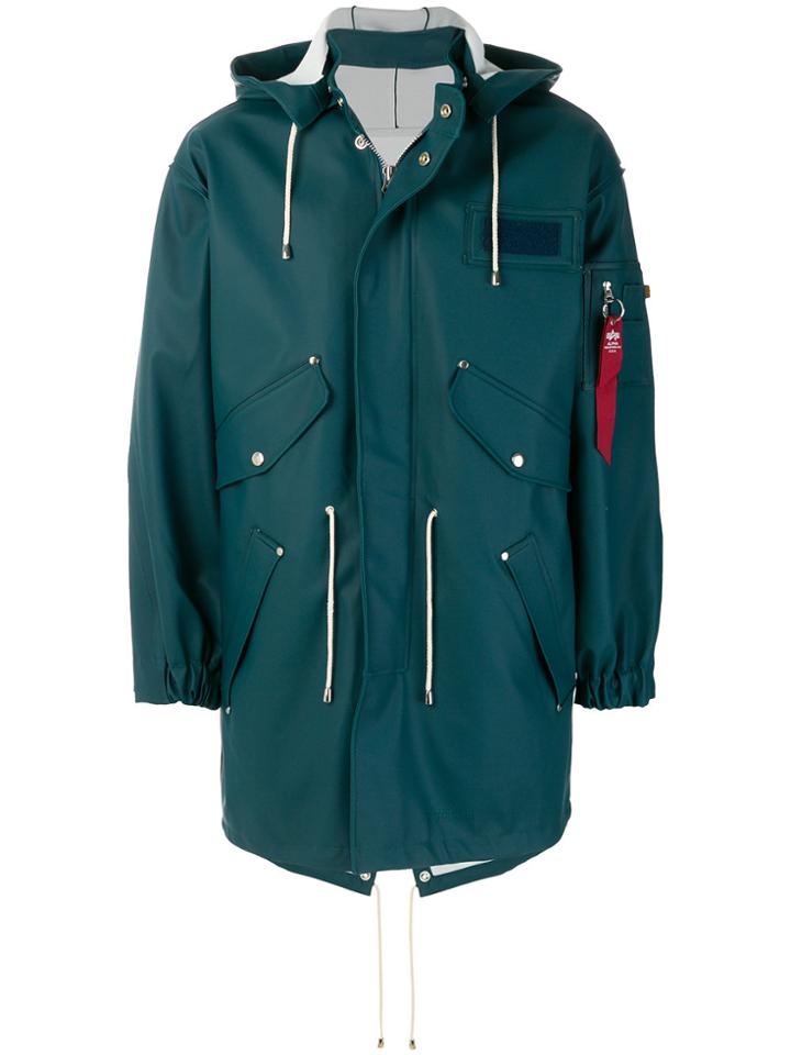 Stutterheim Multi-pocket Raincoat - Blue