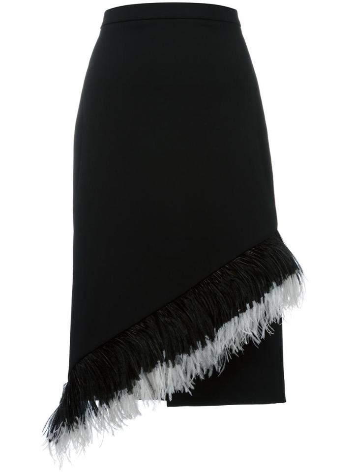 Christopher Kane Feather Insert Skirt - Black