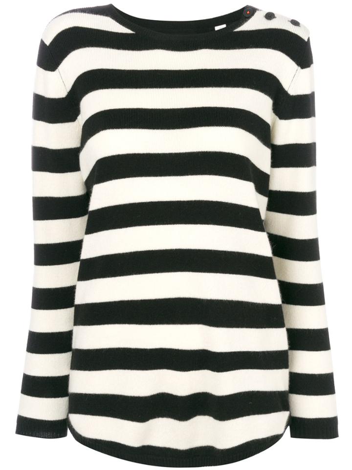 Chinti & Parker Striped Knitted Sweater - Black