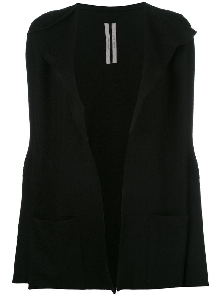 Rick Owens Cashmere Open Front Cardigan - Black