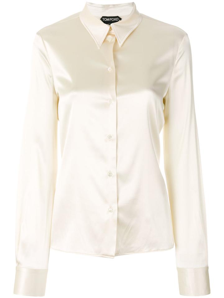 Tom Ford Stretch Silk Shirt - Nude & Neutrals