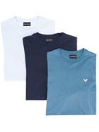 Emporio Armani Small Patch Logo T-shirt Set - Blue