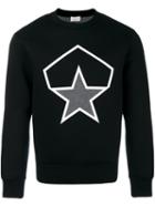 Moncler Logo Print Sweatshirt, Men's, Size: Large, Black, Cotton/polyester/polyurethane