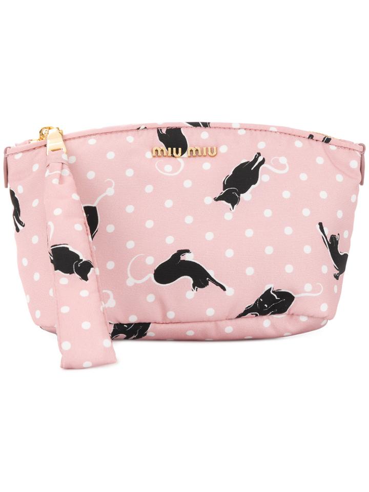 Miu Miu Cat Make Up Bag - Pink & Purple