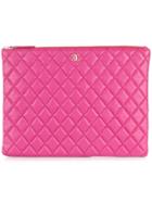 Chanel Vintage Quilted Large Clutch - Pink & Purple