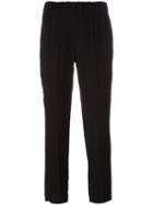 Brunello Cucinelli Cropped Trousers, Women's, Size: 42, Black, Viscose/polyester/acetate/cupro