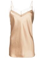 Vince Lace Trim Cami Top - Brown