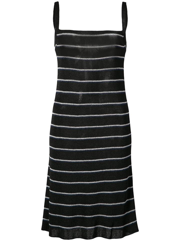 Sonia Rykiel Rib Stripe Knit Dress - Black
