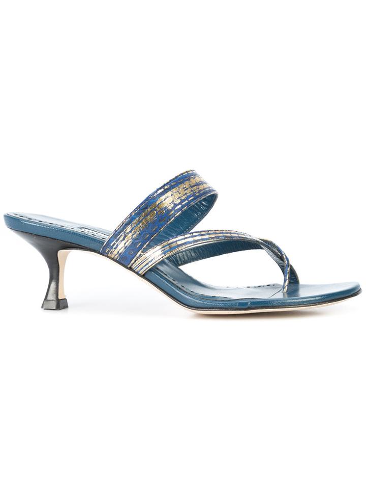 Manolo Blahnik Susa 50 Sandals - Blue