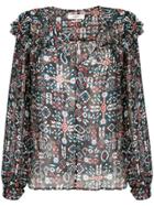 Isabel Marant Étoile Geometric Long-sleeve Blouse - Blue