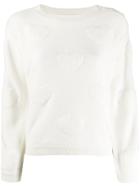 Twin-set Heart Embroidered Jumper - White