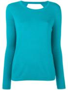 Dvf Diane Von Furstenberg Round Neck Slim-fit Jumper - Blue