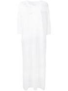 Ikumi Distressed T-shirt Dress, Women's, Size: Xl, White, Cotton